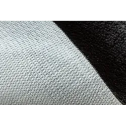 Badezimmerteppich SUPREME rund WAVES Wellen, rutschfest, weich - schwarz