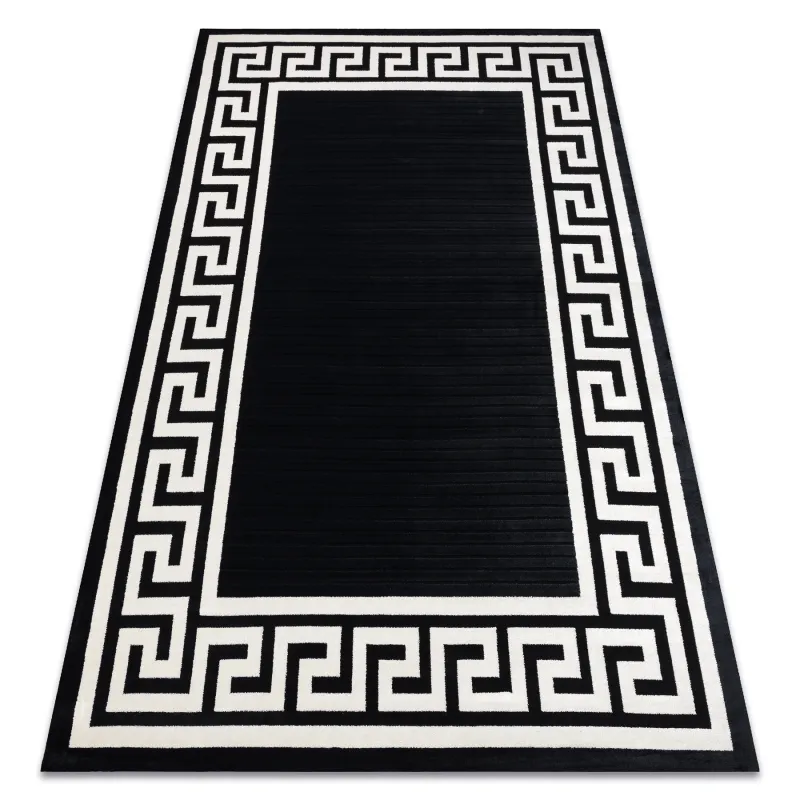 Teppich PEARL 51327H schwarz - Rahmen, griechisch exklusiv, strukturiert