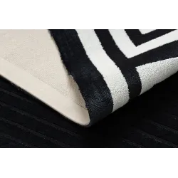 Teppich PEARL 51327H schwarz - Rahmen, griechisch exklusiv, strukturiert