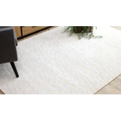 Teppich PEARL 51321A creme - Geometrisch, exklusiv, strukturell