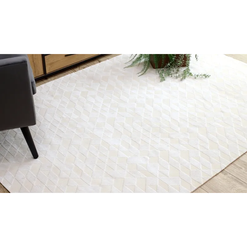 Teppich PEARL 51321A creme - Geometrisch, exklusiv, strukturell