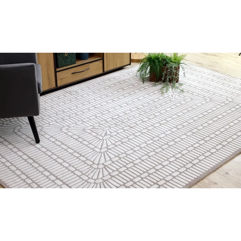 Teppich PEARL 53132B beige / creme - Geometrisch, exklusiv, strukturell