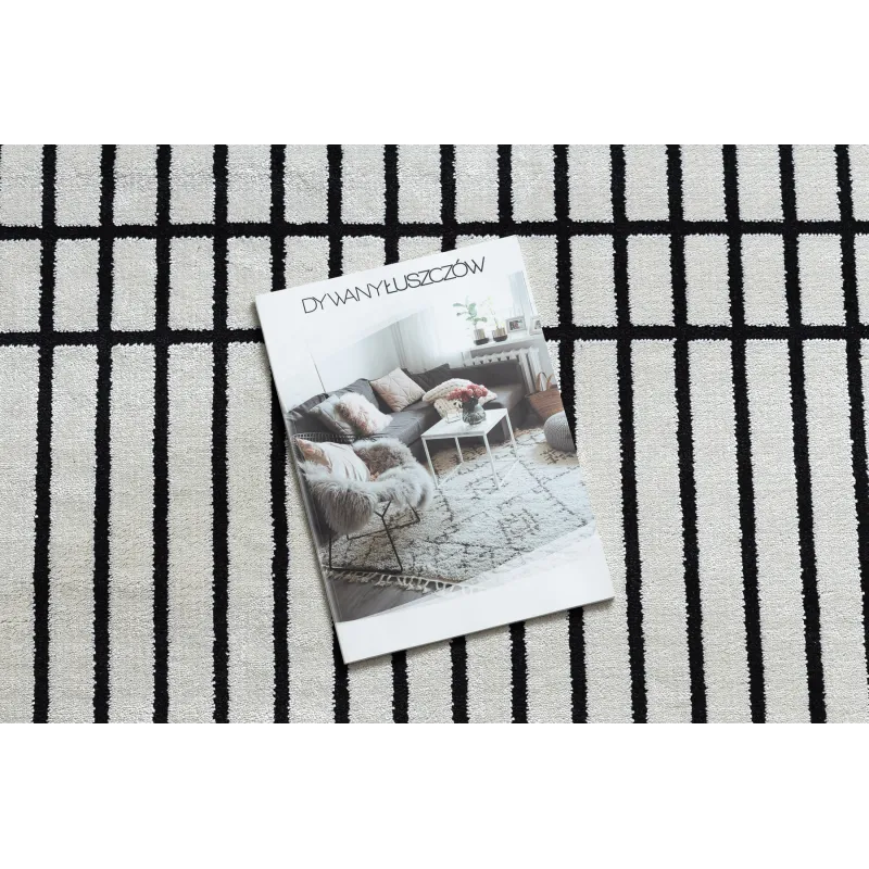 Teppich PEARL 51333K creme / schwarz - Linien, exklusiv, strukturell
