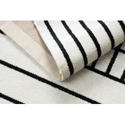 Teppich PEARL 51333K creme / schwarz - Linien, exklusiv, strukturell