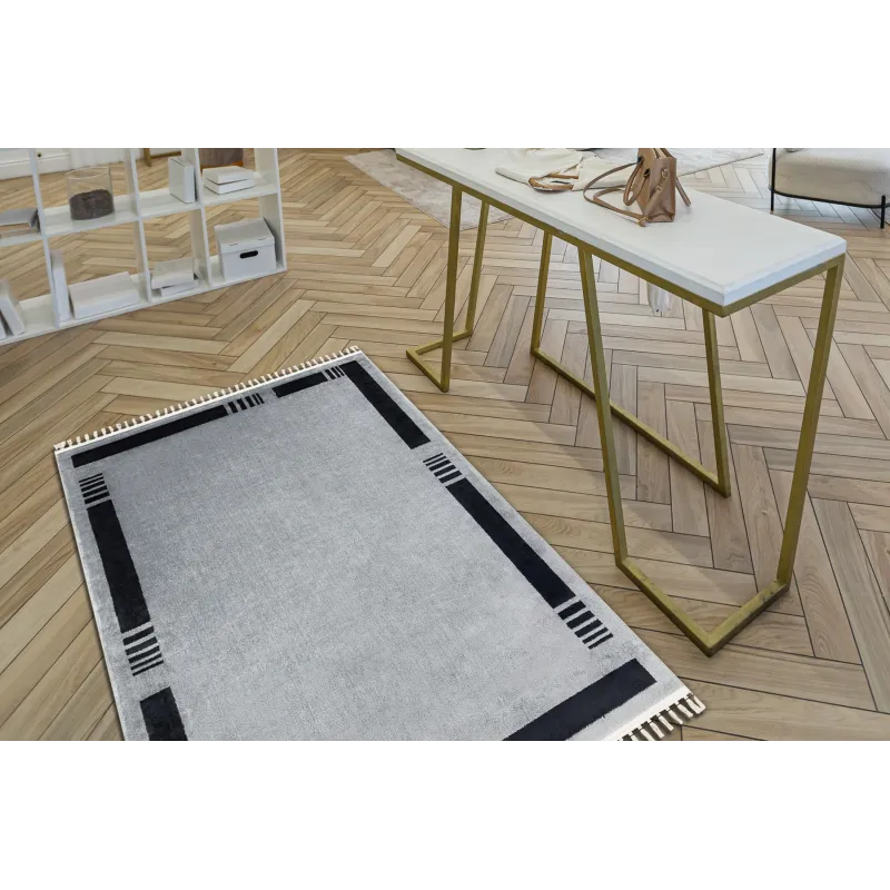Teppich AMOUR 53113D grau - Rahmen, modern, elegant