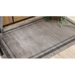 Teppich AMOUR 53098A beige / schwarz - Rahmen, griechisch modern, elegant