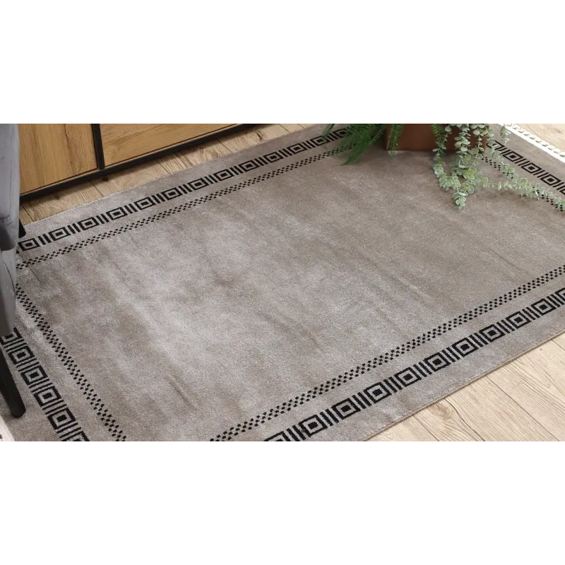 Teppich AMOUR 53098A beige / schwarz - Rahmen, griechisch modern, elegant