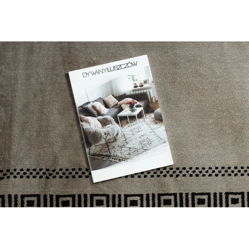 Teppich AMOUR 53098A beige / schwarz - Rahmen, griechisch modern, elegant
