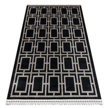 Teppich AMOUR 53078B schwarz - Geometrisch, Linien modern, elegant