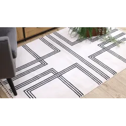 Teppich AMOUR 53091C creme - Geometrisch, Linien modern, elegant