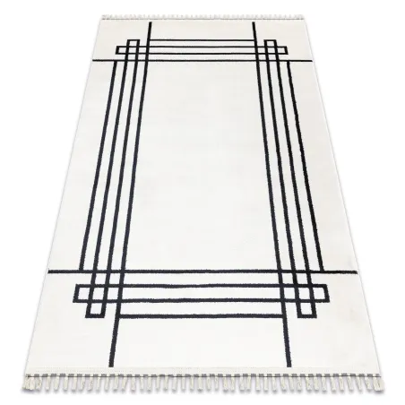 Teppich AMOUR 53096C creme - Rahmen, Linien modern, elegant