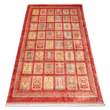 Teppich HERIZ A0985A Oriental, Rahmen bordeaux - aus Bambusseide, exklusiv, stilvoll