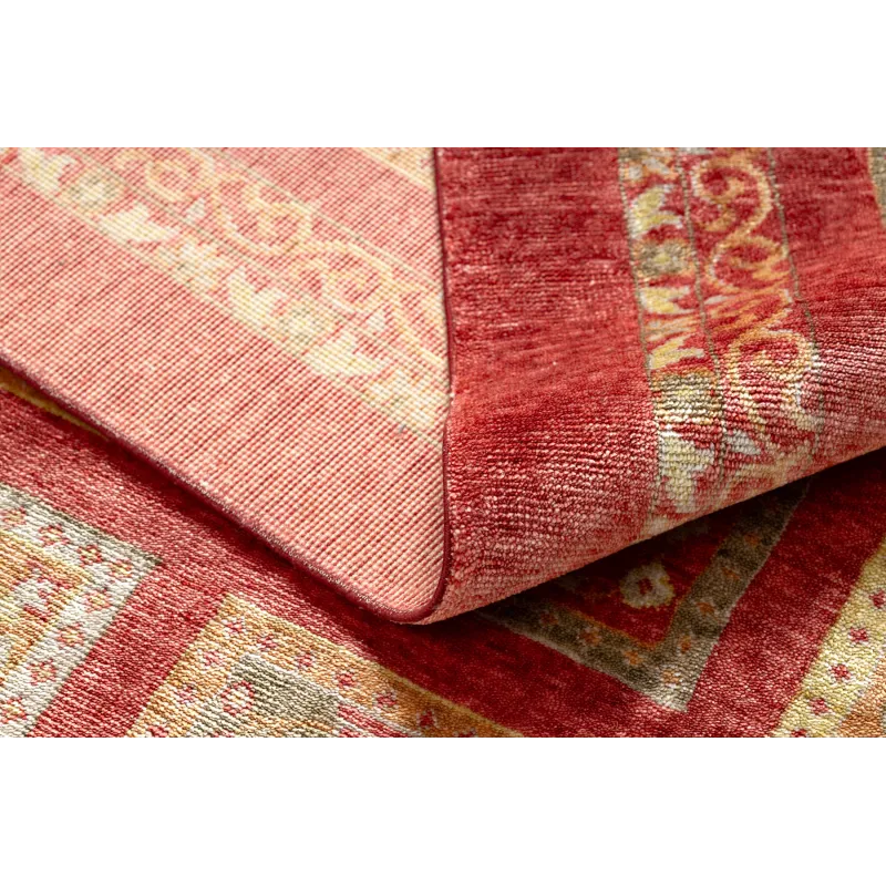 Teppich HERIZ A0985A Oriental, Rahmen bordeaux - aus Bambusseide, exklusiv, stilvoll