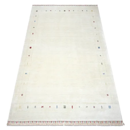 Teppich HERIZ A0987C Rahmen Creme - aus Bambusfaser, exklusiv, stilvoll