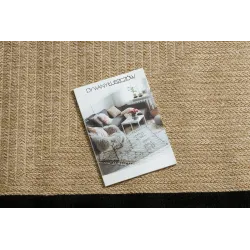 Teppich SPARK 0687 Beige / Schwarz - Rahmen, Sisal, strukturiert