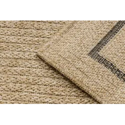 Teppich SPARK 0687 Beige / Schwarz - Rahmen, Sisal, strukturiert