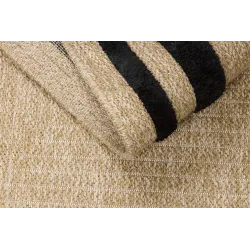 Teppich SPARK 0687 Beige / Schwarz - Rahmen, Sisal, strukturiert