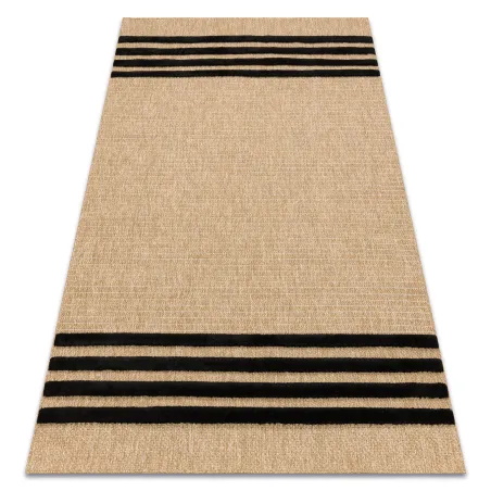 Teppich SPARK 0689 beige / schwarz - Linien, Sisal, strukturell