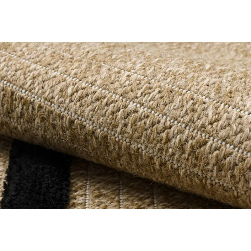 Teppich SPARK 0689 beige / schwarz - Linien, Sisal, strukturell