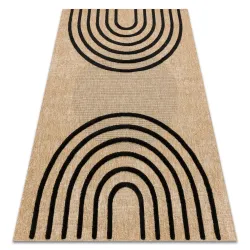 Teppich SPARK beige / schwarz - Geometrisch, Sisal, strukturell