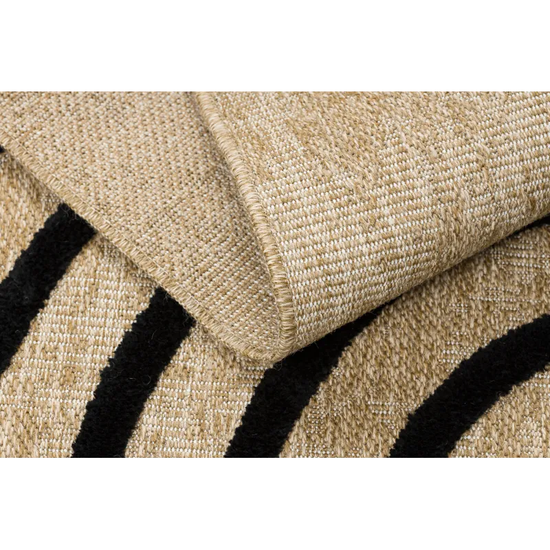 Teppich SPARK 0688 beige / schwarz - Geometrisch, Sisal, strukturell