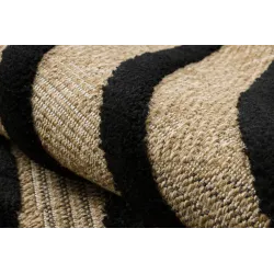 Teppich SPARK 0688 beige / schwarz - Geometrisch, Sisal, strukturell