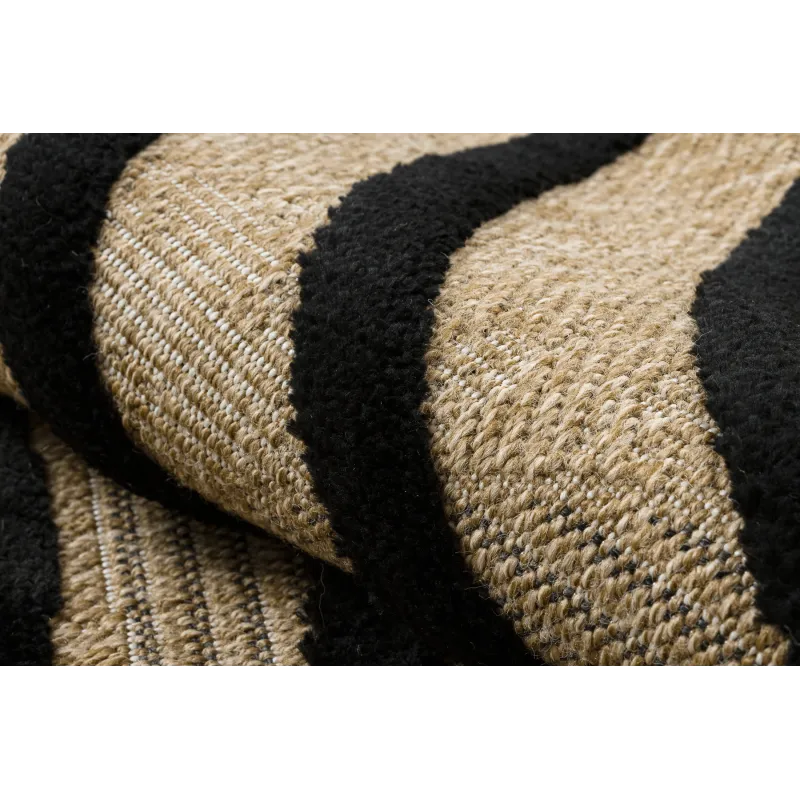 Teppich SPARK 0688 beige / schwarz - Geometrisch, Sisal, strukturell