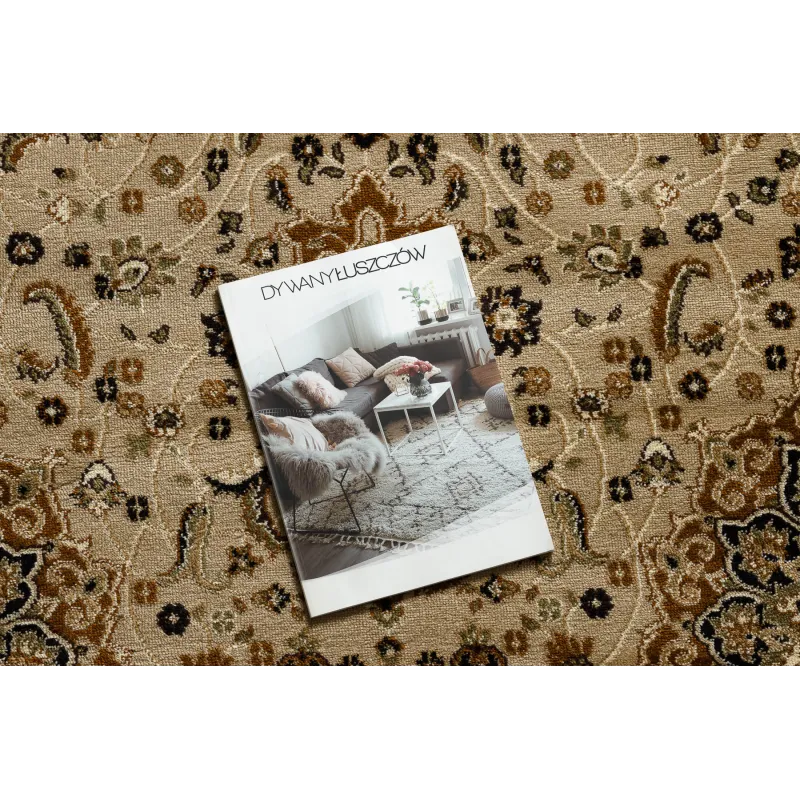 Teppich ROYAL E0177 Rahmen, Rosette - beige / braun
