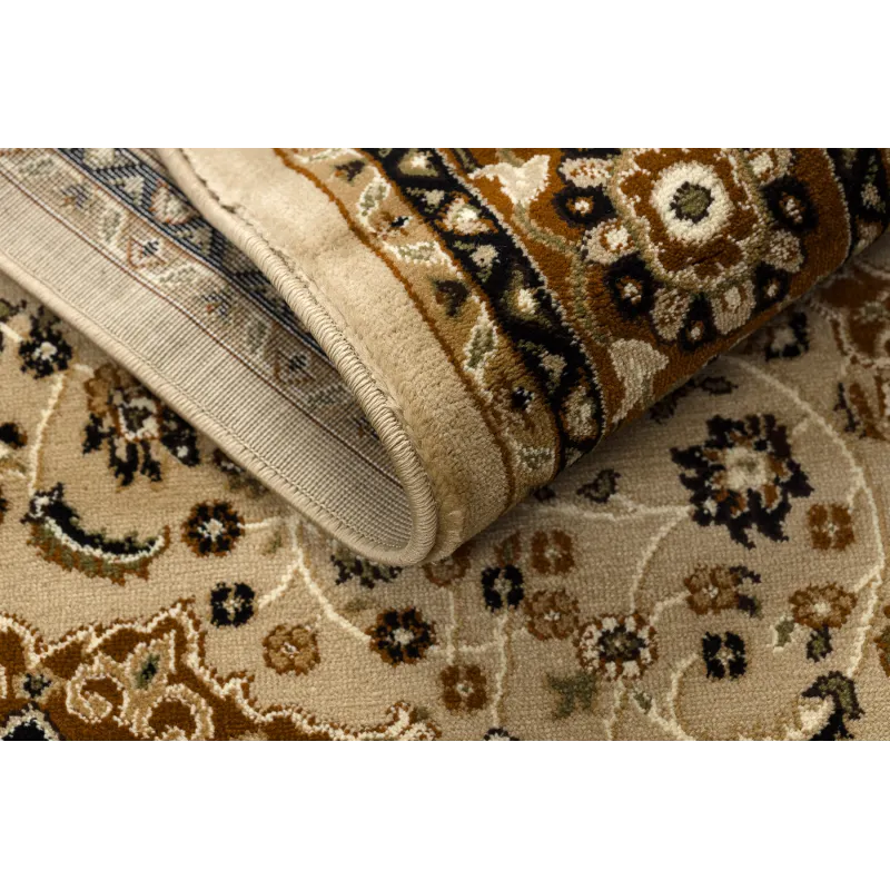 Teppich ROYAL E0177 Rahmen, Rosette - beige / braun