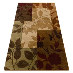 Teppich ROYAL Blätter - beige / grün