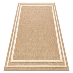 Teppich SPARK 0687A beige / creme - Rahmen, Sisal, strukturiert