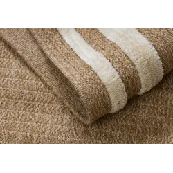 Teppich SPARK 0687A beige / creme - Rahmen, Sisal, strukturiert