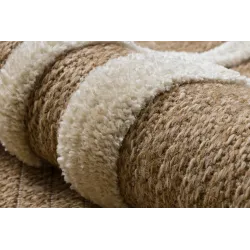 Teppich SPARK 0687A beige / creme - Rahmen, Sisal, strukturiert