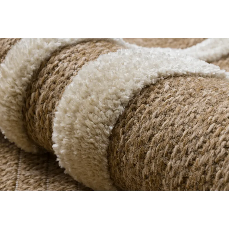 Teppich SPARK 0687A beige / creme - Rahmen, Sisal, strukturiert
