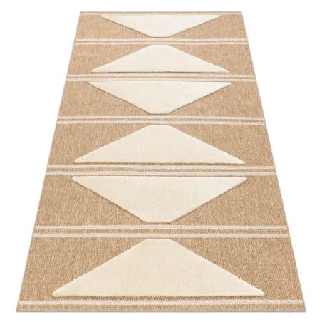 Teppich SPARK 0698A beige / creme - Geometrisch, Dreiecke Sisal, strukturell