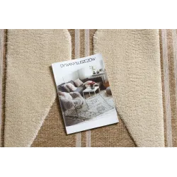 Teppich SPARK 0698A beige / creme - Geometrisch, Dreiecke Sisal, strukturell