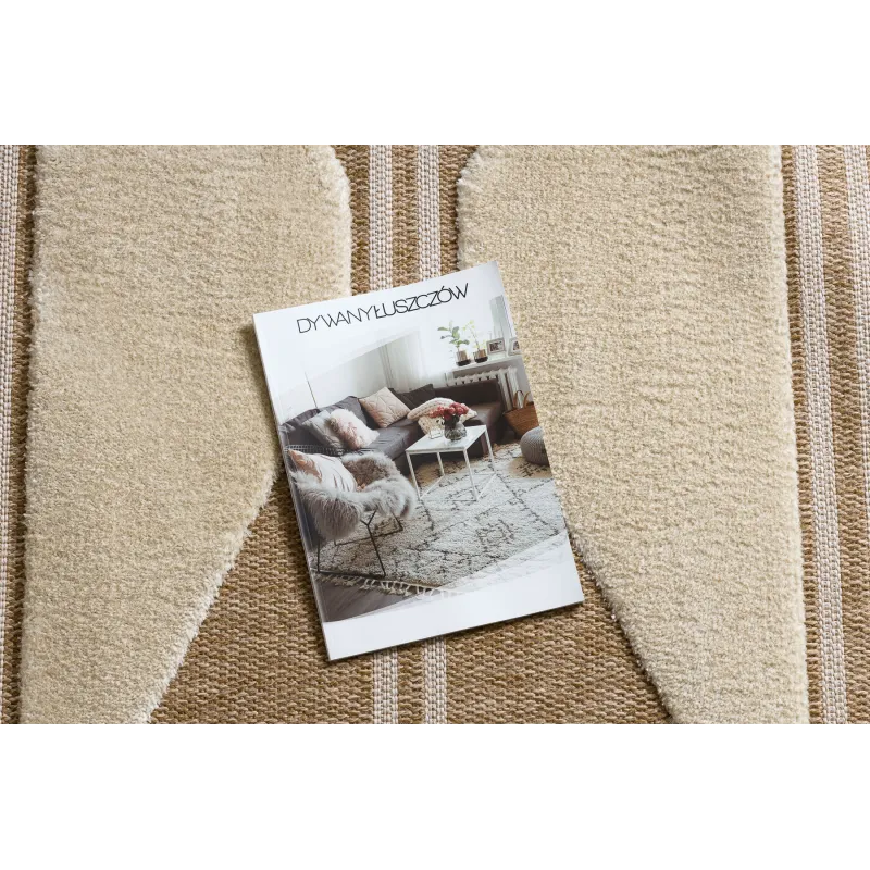 Teppich SPARK 0698A beige / creme - Geometrisch, Dreiecke Sisal, strukturell
