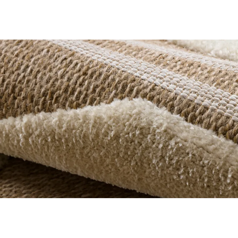 Teppich SPARK 0698A beige / creme - Geometrisch, Dreiecke Sisal, strukturell