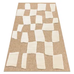 Teppich SPARK 0710A beige / creme - Geometrisch, Sisal, strukturell