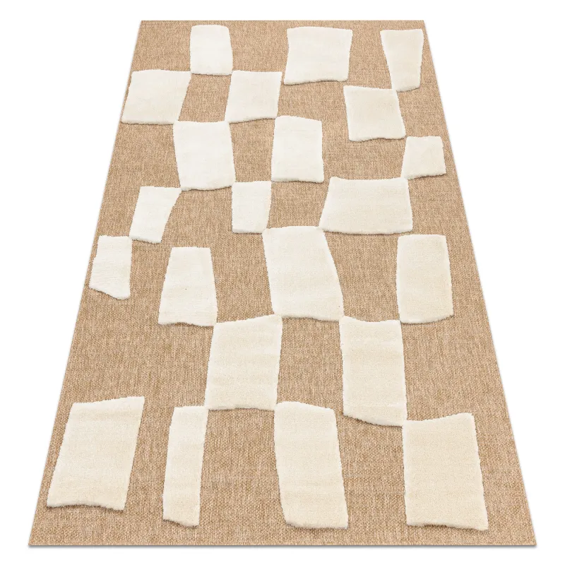 Teppich SPARK 0710A beige / creme - Geometrisch, Sisal, strukturell