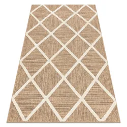 Teppich SPARK 0708A beige / creme - Gitter, Rauten Sisal, strukturiert