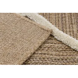 Teppich SPARK 0708A beige / creme - Gitter, Rauten Sisal, strukturiert