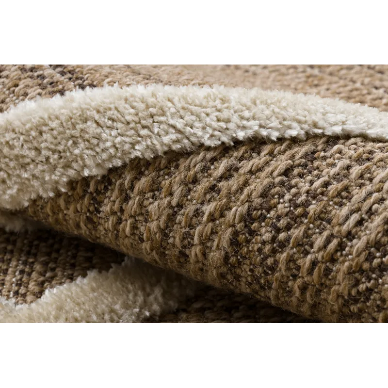 Teppich SPARK 0708A beige / creme - Gitter, Rauten Sisal, strukturiert