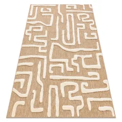 Teppich SPARK 0711A beige / creme - Labyrinth, Sisal, strukturiert