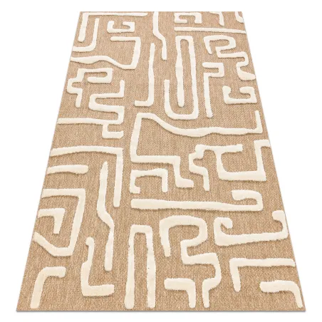 Teppich SPARK 0711A beige / creme - Labyrinth, Sisal, strukturiert