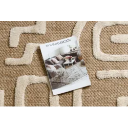 Teppich SPARK 0711A beige / creme - Labyrinth, Sisal, strukturiert