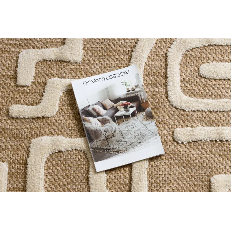 Teppich SPARK 0711A beige / creme - Labyrinth, Sisal, strukturiert