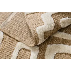 Teppich SPARK 0711A beige / creme - Labyrinth, Sisal, strukturiert