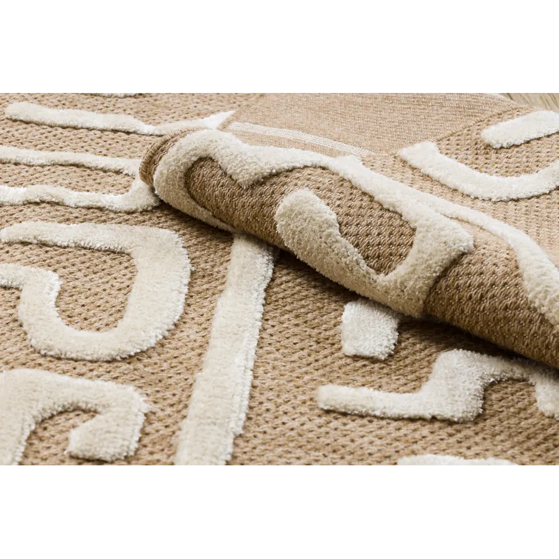 Teppich SPARK 0711A beige / creme - Labyrinth, Sisal, strukturiert
