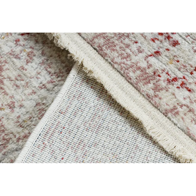 Teppich DISTIN 0828A rosa / puder / weiß modern - Abstraktion, Vintage, Fransen